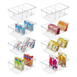Food Storage Organizer Bins (8 pack)
