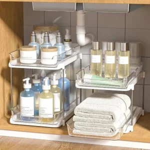 2-Tier Bathroom Under Sink Organizers