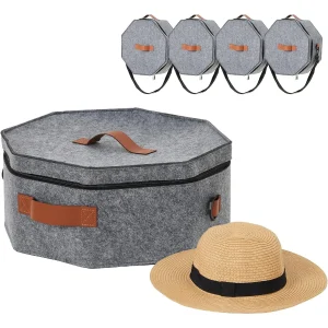 4 Pack Hat Boxes for Travel