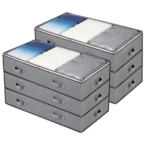 90L Under Bed Storage Containers 4 6 Pack